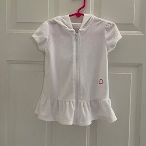 Terry Hooded Zip Swim Cover-Up  2T